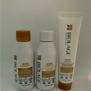 New Biolage Bond Therapy travel-size hair care set, Travel Trio